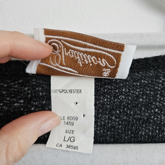 Vintage Black Sheer Knit Cardigan - Picture 3 of 6